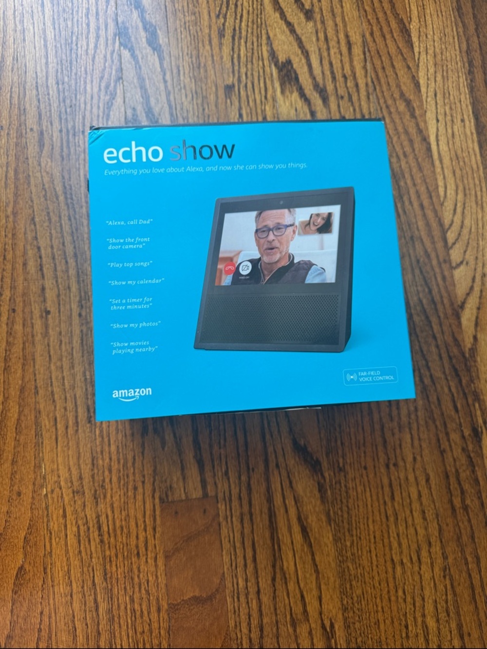 NIB Amazon Echo Show with Turquoise Box and Black Device
